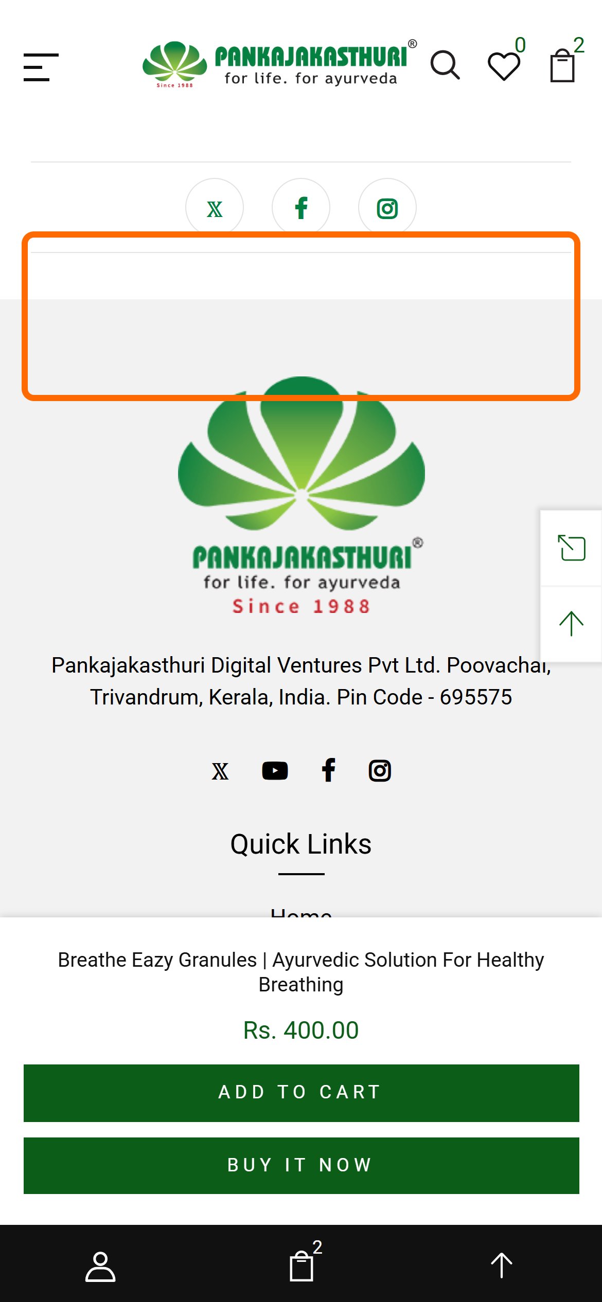 Pankajakasthuri Herbals - Mobile